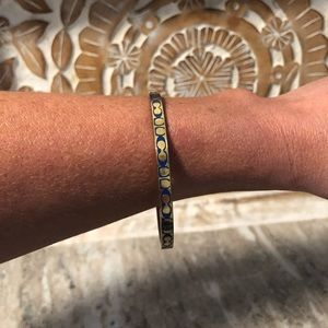 COACH Gold Bracelet with Blue Logo